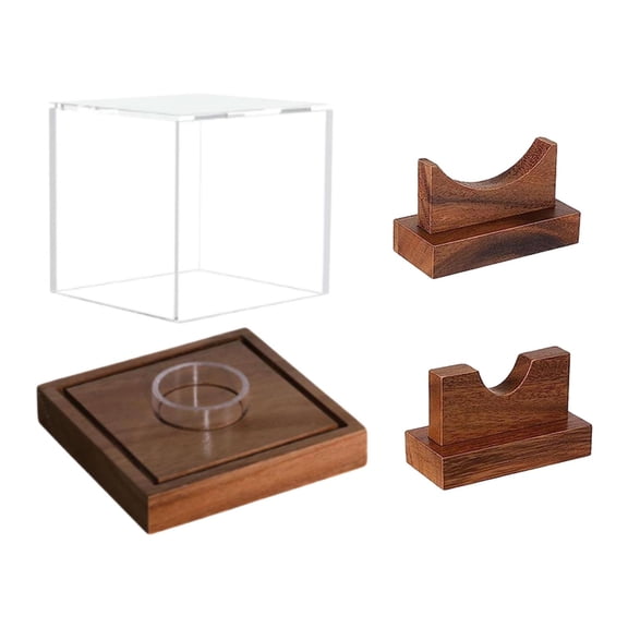 Baseball Display Case Baseball Bat Stand Collectible Holder Clear Acrylic Wood Dustproof Show Box for Office Sports Fans