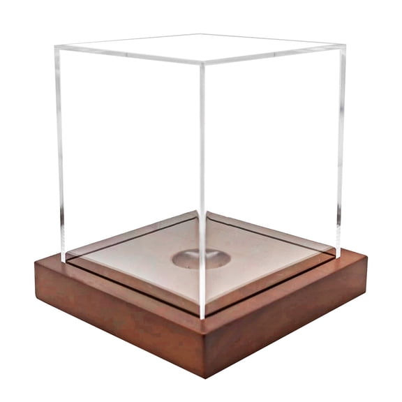 Clear Sports Baseball Holder Container with Stand Acrylic Cubes Baseball Storage Box Softball Square Clear Display Case
