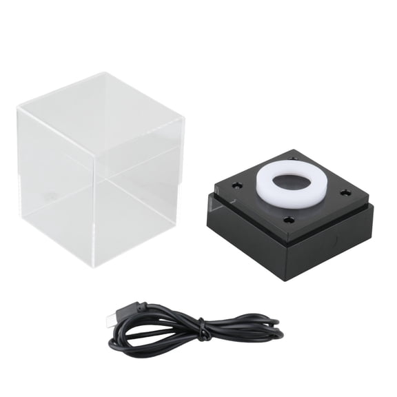 Baseball Display Case LED Acrylic Cube Wooden Base Adjustable Light Sports Memorabilia Collectors Room