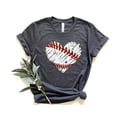thumbnail image 1 of Baseball Distress Heart Shirt, Baseball Shirt, Baseball Mom Shirt, Baseball Heart Shirt, Baseball Sublimation Shirt, Sports Mom Shirt, 1 of 3