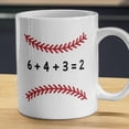 thumbnail image 1 of Baseball Double Play Math Coffee Mug Funny Baseball Fan Gift 643, 1 of 4
