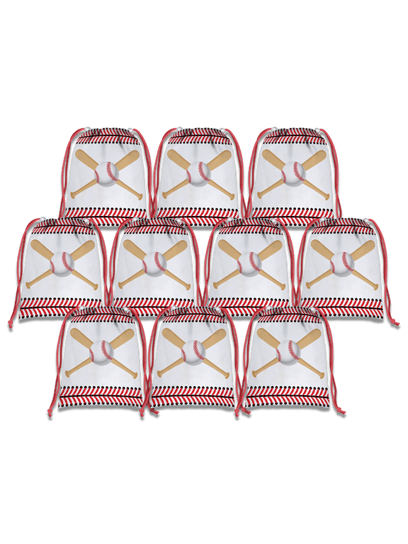 Baseball Drawstring Tote Bag (10 Pack)