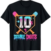 Baseball Drip 10th Birthday Boy Double Digits Ice Cream Drip T-Shirt, T-Shirt for Kids Youth, 180gsm, 100% Cotton
