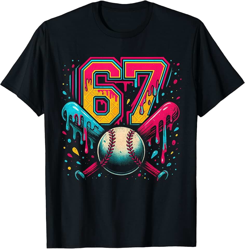 Baseball Drip 6 7 Number 67 Six Seven Meme Me…