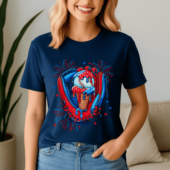 Baseball Drip American Flag Four 4Th Of July, Baseball Shirt,Game Day Shirt,Game Day Baseball, American Baseball