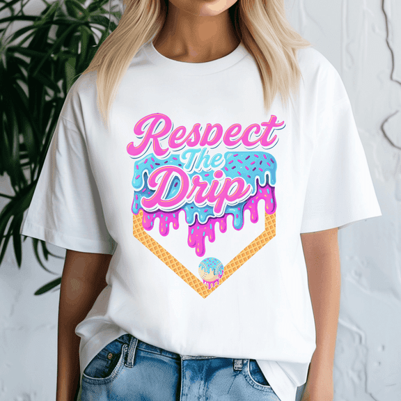 Baseball Drip Boys Home Plate Ice Cream Respect The Drip, Baseball Shirt,Game Day Shirt,Game Day Baseball, American Baseball