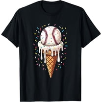 Baseball Drip Boys Ice Cream Cone Drip Baseball T-Shirt