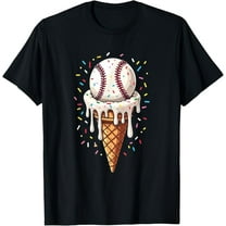 Baseball Drip Boys Ice Cream Cone Drip Baseball T-Shirt
