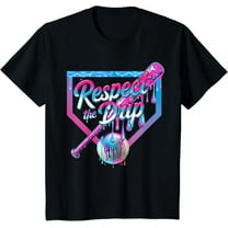Baseball Drip For Boys Ice Cream Drip Youth Boys Baseball T-Shirt