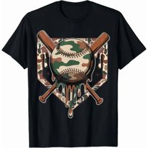 Baseball Drip For Boys Ice Cream Dripping Boys Baseball Camo Unisex T-Shirt up to size 5XL