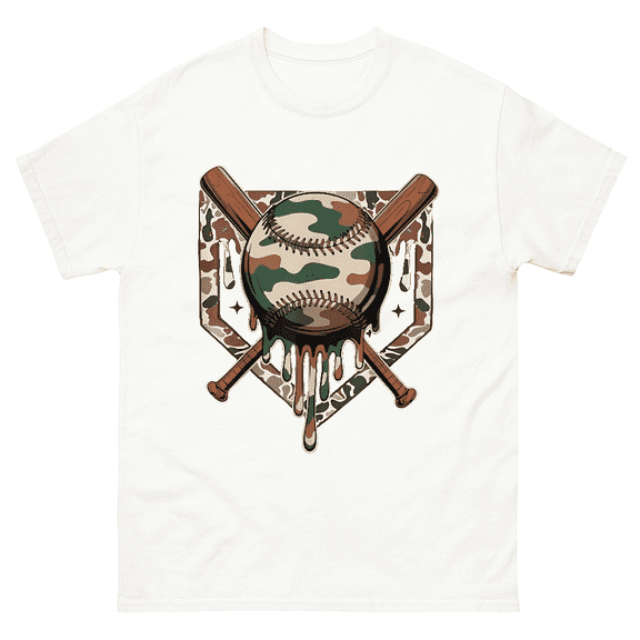 Baseball Drip For Boys Ice Cream Dripping Camo Art Unisex T-Shirt V16203, up to size 5XL