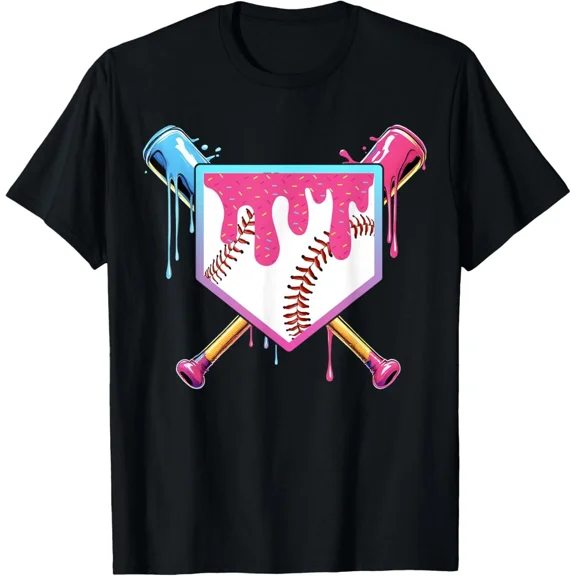 Baseball Drip For Ice Cream Drip Sports Player Unisex T-Shirt ,up to size 5XL