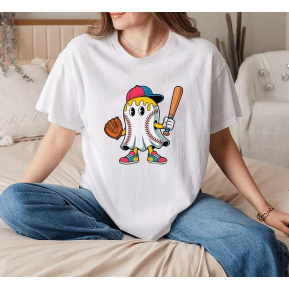 Baseball Drip Funny Halloween Retro Sports Costume Party Unisex T-Shirt, for men & women, up to size 5XL
