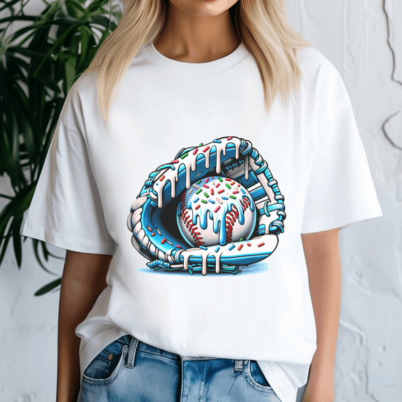 Baseball Drip Ice Cream Sprinkles Baseball Glove,Baseball Shirt,Game Day Shirt,Game Day Baseball, American Baseball