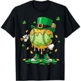 thumbnail image 1 of Baseball Drip Ice Cream St Patricks Day Shamrock Lucky Style Boys Girls T-Shirt, T-Shirt for Kids Youth, 180gsm, 100% Cotton, 1 of 5