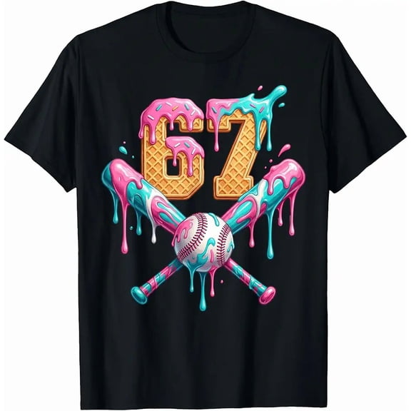 Baseball Drip Number 67 Player T-Shirt