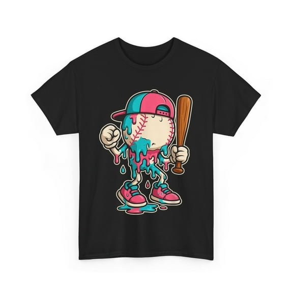 Baseball Drip for Boys Ice Cream Drip Baseball T-Shirt