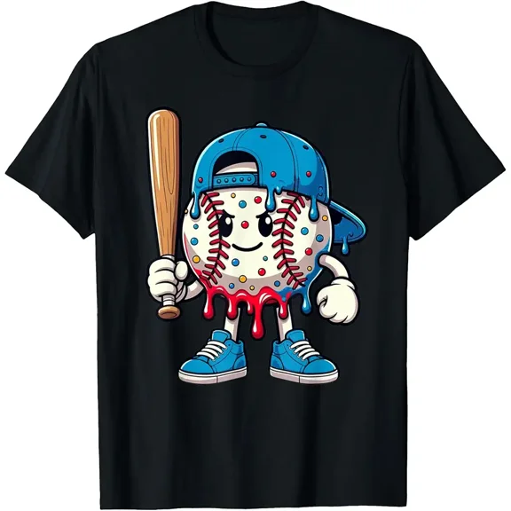 Baseball Drippy Style Apparel for Boys Youth Cool Baseball T-Shirt