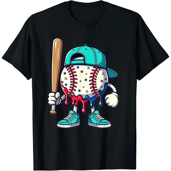 Baseball Drippy Style Apparel for Boys Youth Drip Baseball T-Shirt