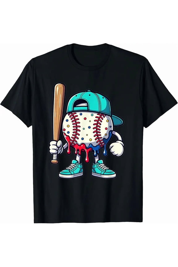 Baseball Drippy Style Apparel for Boys Youth Drip Baseball T-Shirt