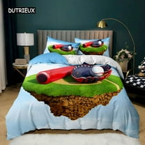Baseball Duvet Cover Set Sports Theme Boys Kids Bedding Set 3D Baseball Bedclothes Double King Size Polyester Quilt Cover
