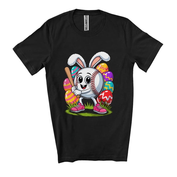Baseball Easter Bunny; Adorable Easter Eggs Baseball Player Playing; Sport Unisex T-Shirt