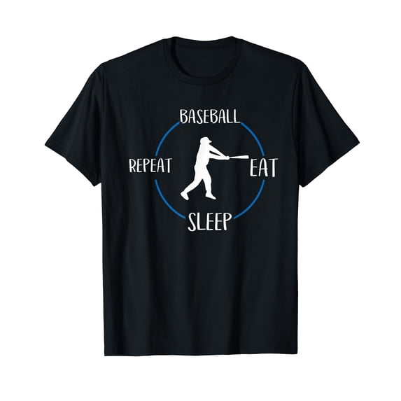 Baseball Eat Sleep Repeat Gift For Baseball Players T-Shirt