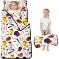 thumbnail image 1 of Baseball Elements and Trophies Pattern Toddler Nap Mats for Kids Preschool,Sleeping Mat Bag or Kids,Toddler Sleeping Bag,Toddler Nap Mat or Daycare, 1 of 6