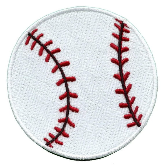 Baseball Emoji Embroidered Iron On Patch