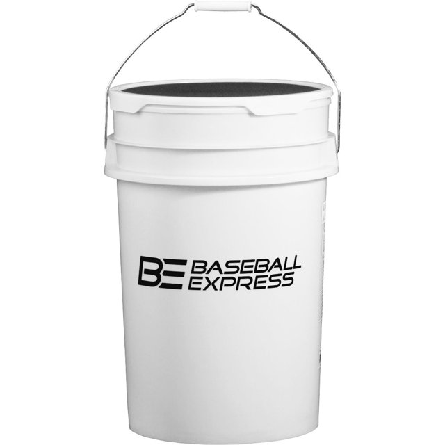Baseball Express Empty Ball Bucket with Padded Lid