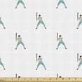 thumbnail image 1 of Baseball Fabric by the Yard, Professional Player Batter Pattern Outdoor Sports Theme Digital Graphic Design, Decorative Upholstery Fabric for Chairs & Home Accents, 2 Yards, Multicolor by Ambesonne, 1 of 4