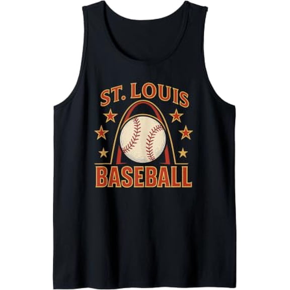 Baseball Fan Design For Man And Woman. St. Louis Baseball Tank Top Size S-3XL
