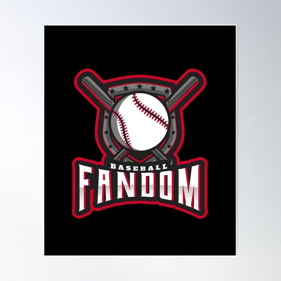 Baseball Fandom Poster Wall Art, Poster Only