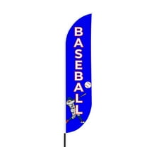 Baseball Feather flag for Outdoor by Mavis Print | 11.5 FEET Long Polyester Outdoor Banner Flag for Easy Hang | HD Print Swooper I Flag Only forBaseball Promotion | Made in USA I Flag Only