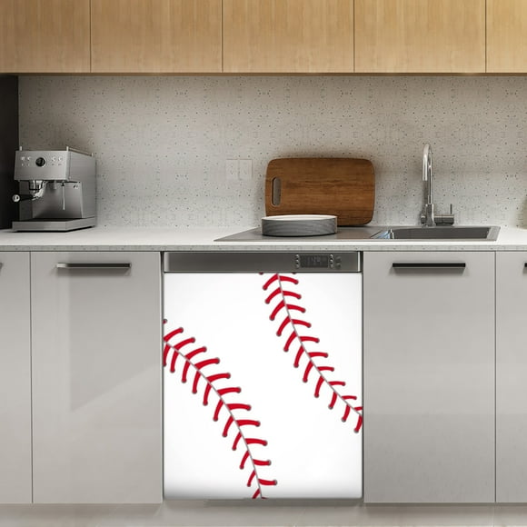 Baseball Fence Dishwasher Magnet Cover Decorative Sticker for Home Cabinet Kitchen 23" x26"