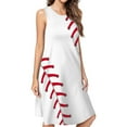thumbnail image 1 of Baseball Fence Dress Loose Women'S Dress Beach Dresses With Pockets Dresses For Womens, 1 of 4