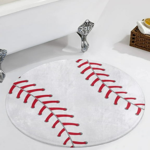 Baseball Fence Round Carpet Circle Rug Outdoor Patio Area Rug Washable Large Area Rugs Hallway Room Decor Fitness Mats