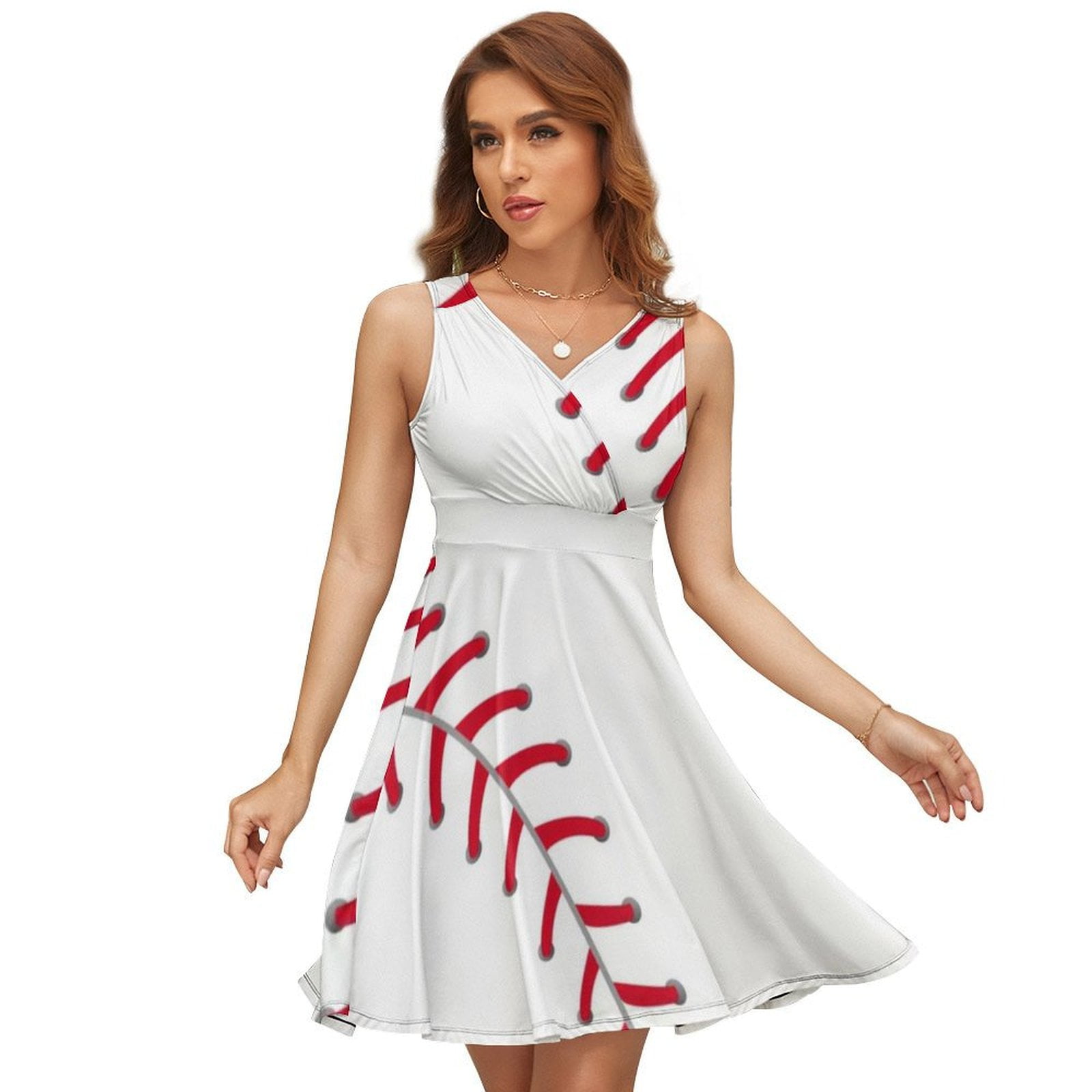 Baseball Fence Sleeveless Dress Women Summer Evening Dresses Ladies Sundress - Walmart.com Baseball Fence Sleeveless Dress Women Summer Evening Dresses Ladies Sundress - Walmart.com