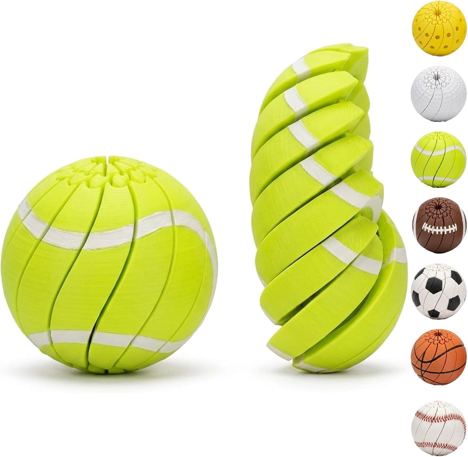 Baseball Fidget Ball, 3D Printed Twist and Turn Stress Relief Desk ...