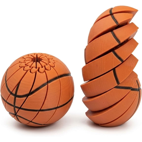 Baseball Fidget Ball ,3D Printed Twist and Turn Stress Relief Desk Fidget,Relieve Anxiety Fidget Ball Sensory Puzzle,Portable Handheld Focus Ball for Teens & Adults (Soccer)