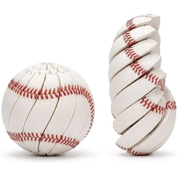 Baseball Fidget Ball ,3D Printed Twist and Turn Stress Relief Desk Fidget,Relieve Anxiety Fidget Ball Sensory Puzzle,Portable Handheld Focus Ball for Teens & Adults (Soccer)