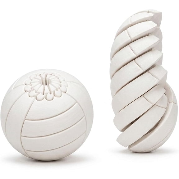 Baseball Fidget Ball ,3D Printed Twist and Turn Stress Relief Desk Fidget,Relieve Anxiety Fidget Ball Sensory Puzzle,Portable Handheld Focus Ball for Teens & Adults (Soccer)