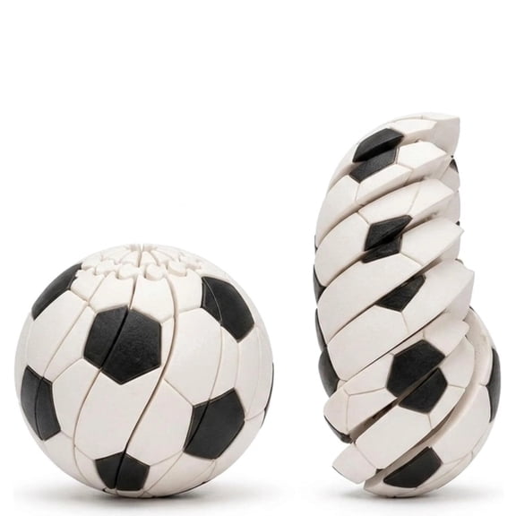 Baseball Fidget Ball Toy, 3D Printed Twist Fidget Baseball, Stress Relief & Focus Enhancement, Compact & Travel-Friendly, Durable & Long-Lasting, for Baseball Fans Adults(Soccer)