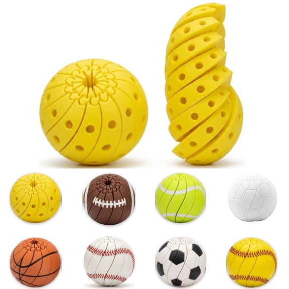 Baseball Fidget Ball Toy, 3D Printed Twist Fidget Baseball, Stress Relief & Focus Enhancement, Compact & Travel-Friendly, Durable & Long-Lasting, for Baseball Fans Adults(Pickball)