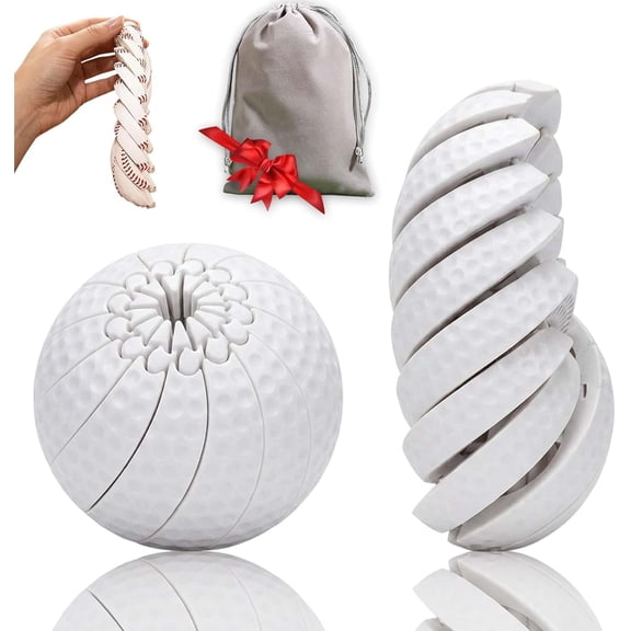 Baseball Fidget Ball Toy, 3D Printed Twist Fidget Baseball, Stress Relief & Focus Enhancement, Compact & Travel-Friendly, Durable & Long-Lasting, for Baseball Fans Adults D
