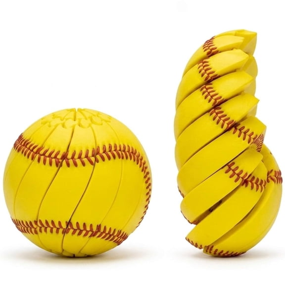 Baseball Fidget Ball Toy,3D Printed Twist and Turn Stress Relief Desk Fidget,Relieve Anxiety Fidget Ball Sensory Puzzle,Portable Handheld Focus Ball for Teens & Adults