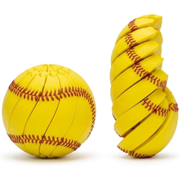Baseball Fidget Ball Toy, 3D Printed Twist and Turn Stress Relief Desk Fidget, Relieve Anxiety Sensory Puzzle, Portable Handheld Focus Ball for Baseball Fans Teens & Adults G