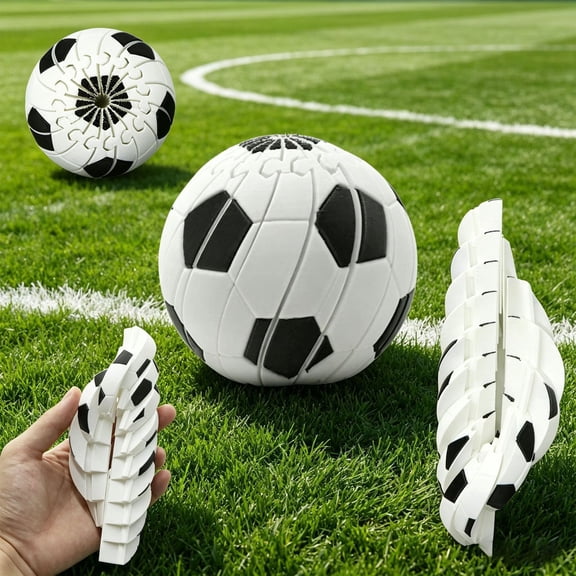 Baseball Fidget Toys, 3D Printed Twisted & Turn Sensory Puzzle Ball, Practical Baseball Fidget Ball For Adults And Teens ( Soccer )