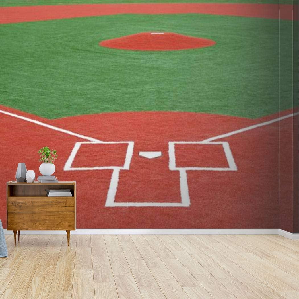 Baseball Field Canvas Print Wallpaper Wall Mural Self Adhesive Peel \u0026 Stick Wallpaper Home Craft Wall Decal Wall Poster Sticker for Living Room