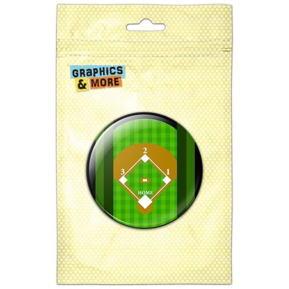 Baseball Field Refrigerator Button Magnet